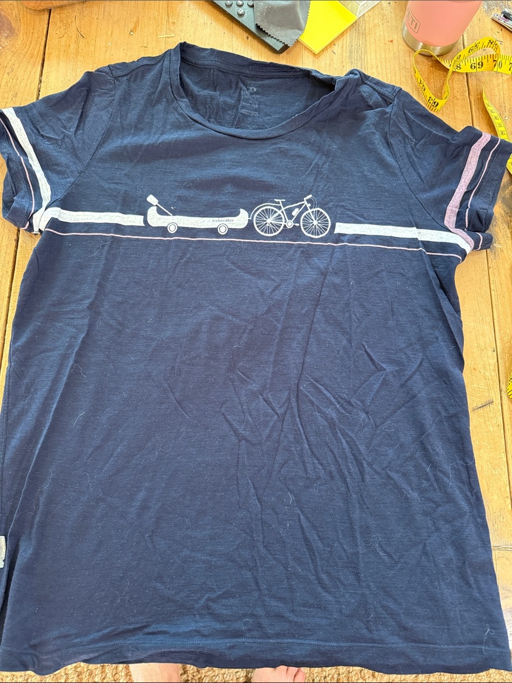 Icebreaker Tech Lite II Merino Wool "Road to River" Graphic Tee - XL